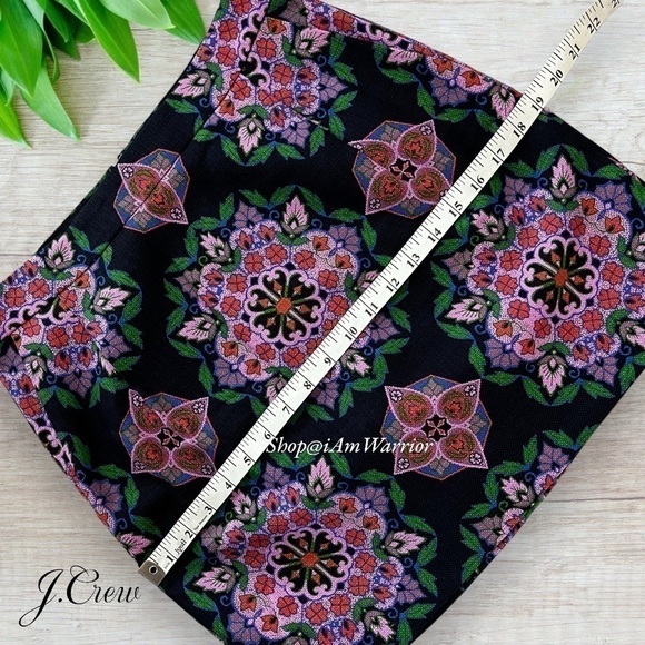 J.Crew {factory} NWT purple floral kaleidoscope mini skirt *shop@iamwarrior - Picture 7 of 12